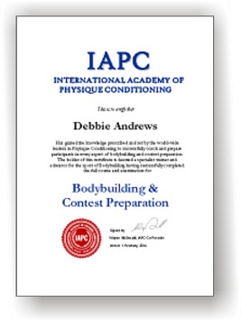 Bodybuilding Certificate pic